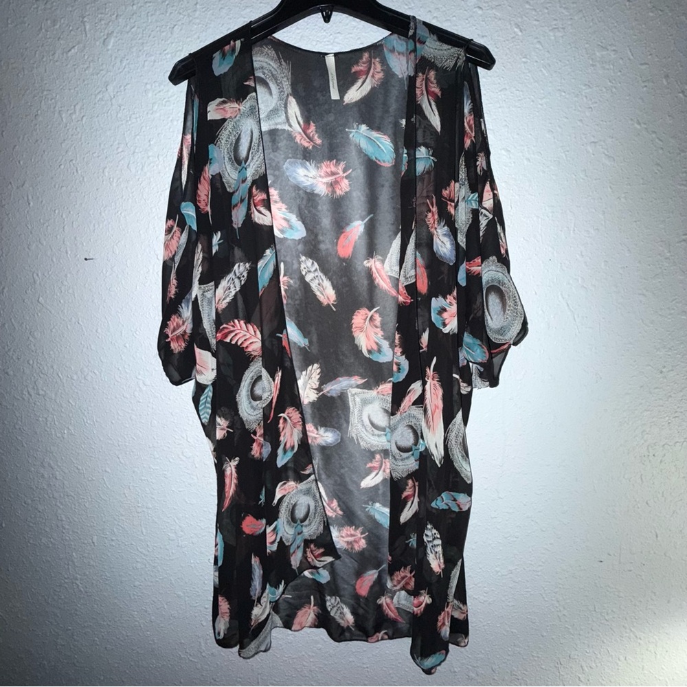 Women's Feather Print Cardigan